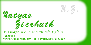 matyas zierhuth business card